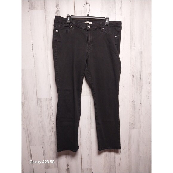 Levi's Classic Straight 18W Black Denim Pants - Picture 1 of 7